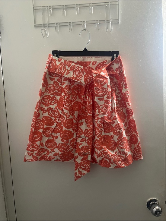 J. Crew Dresses & Skirts - J.Crew Floral Tie-Waist Circle Skirt in Orange and Cream
